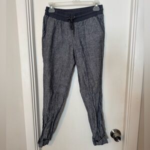 Athleta 100% linen Drawstring Pants size 2